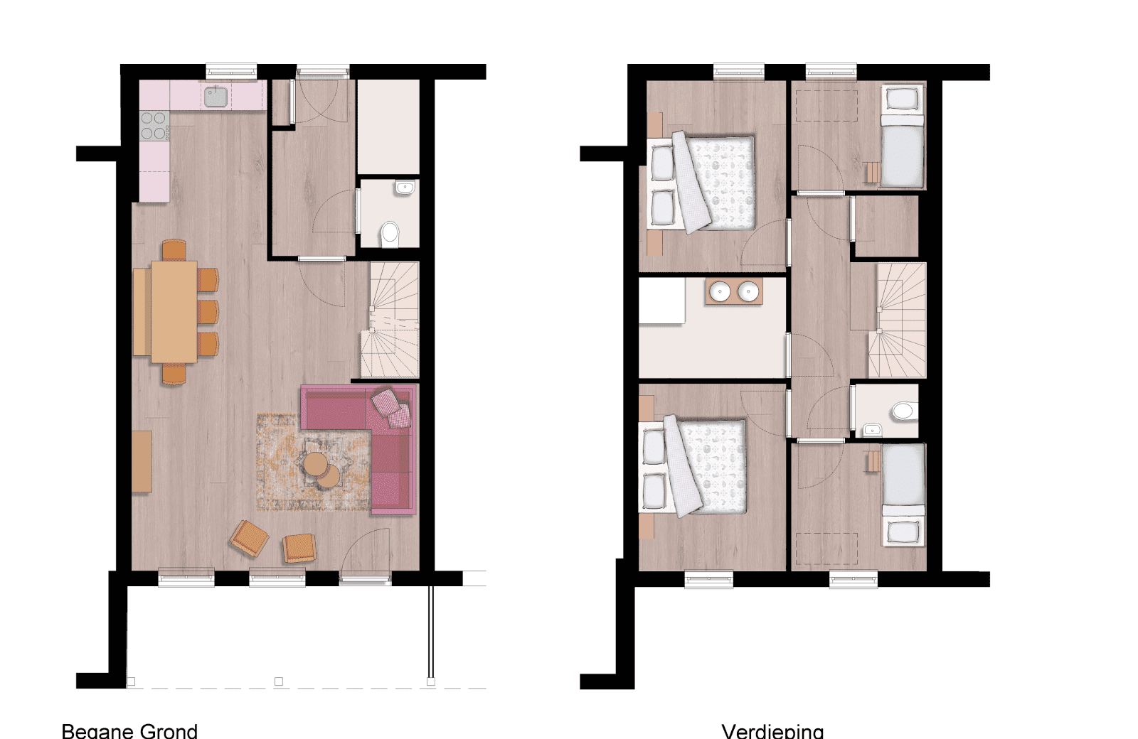 Dorpsstraat 8 personen sebastiaan het varken plattegrond familie resort molenwaard
