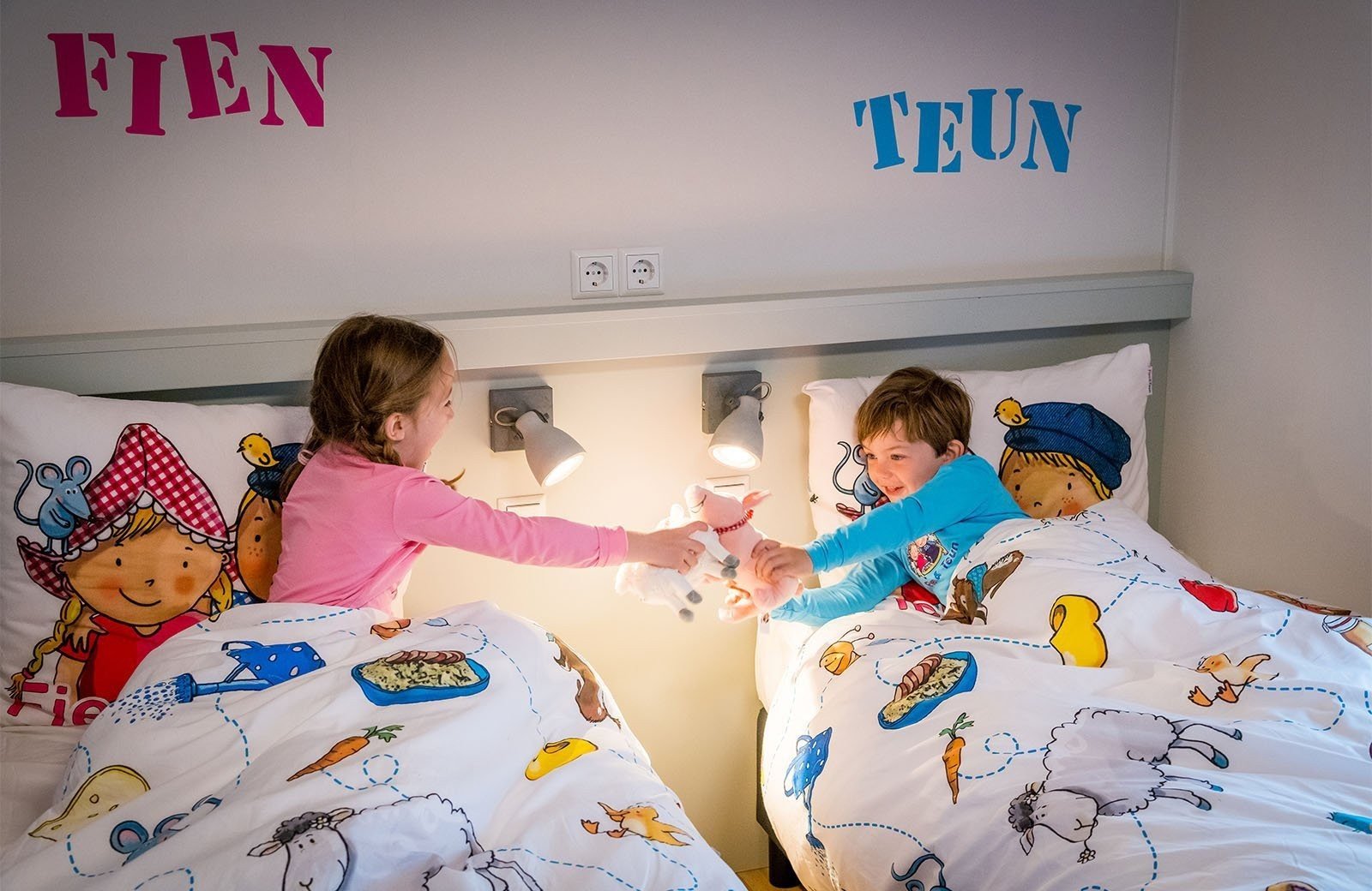 Opgemaakte bedden bij aankomst