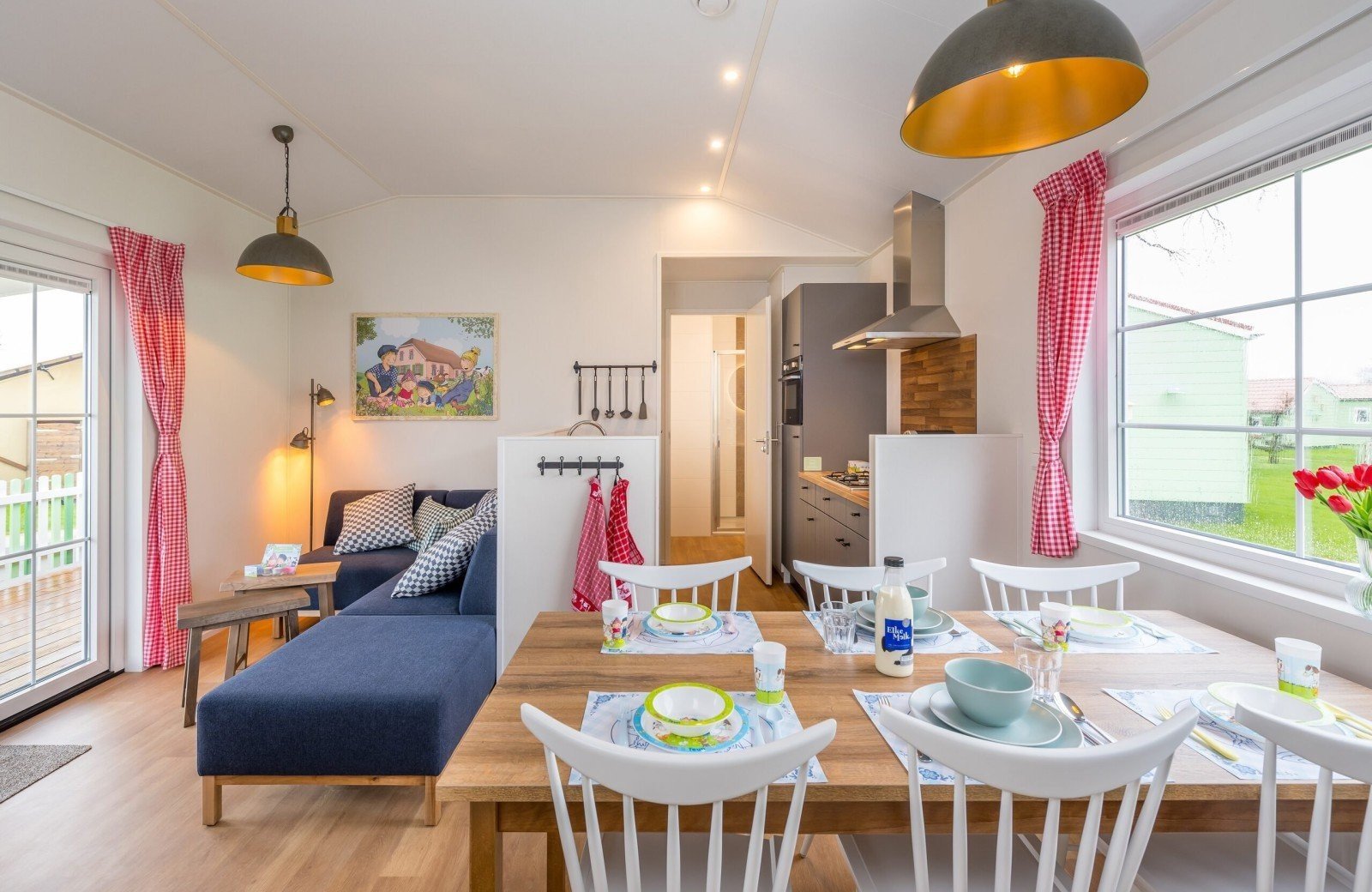 Accommodatie leefruimte familie resort molenwaard