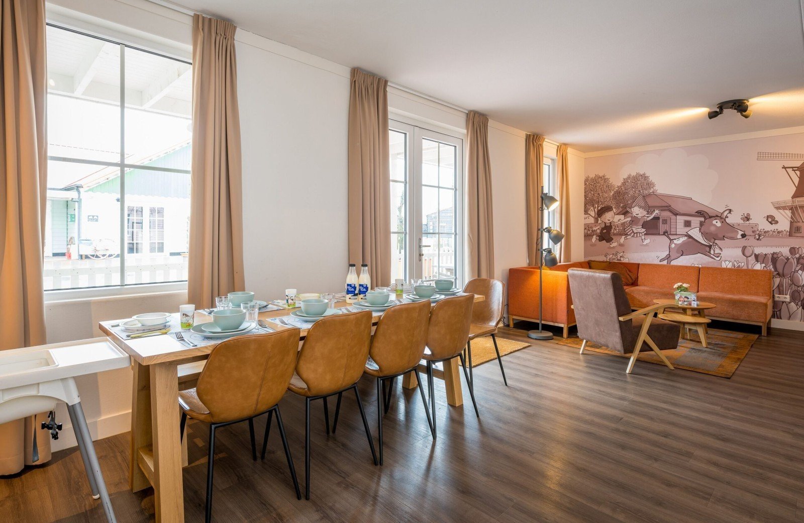 Accommodatie woonkamer Familie Resort Molenwaard