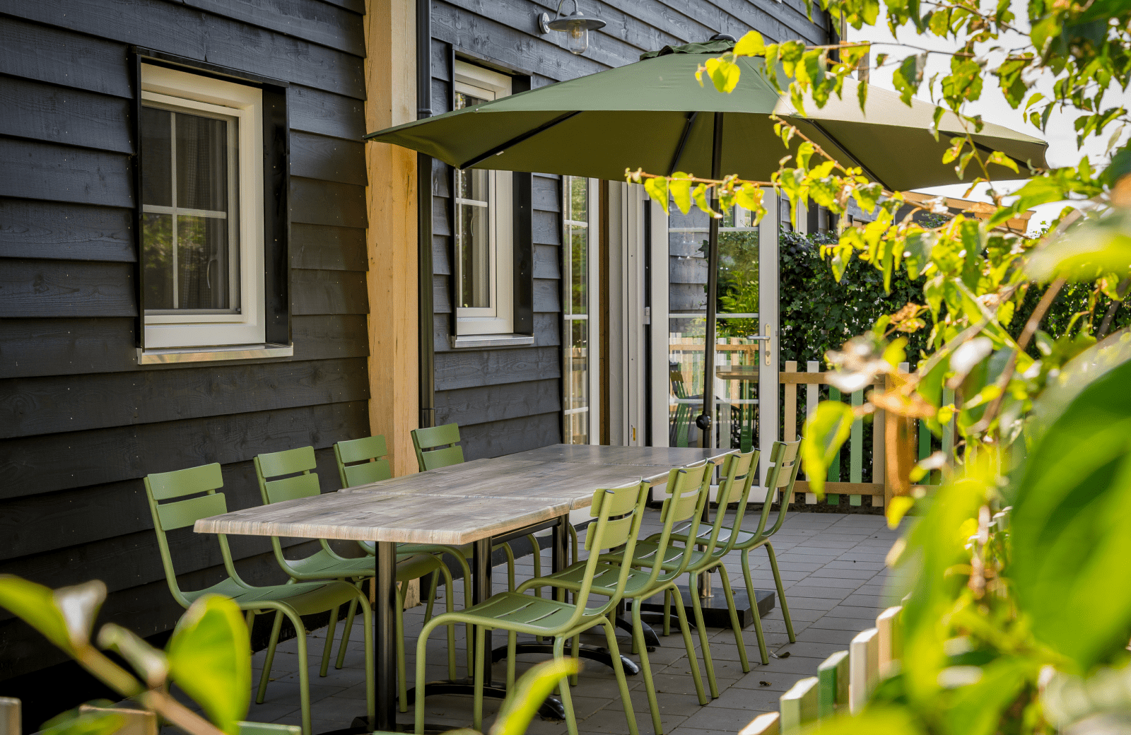 Hooischuur tuin familie resort molenwaard