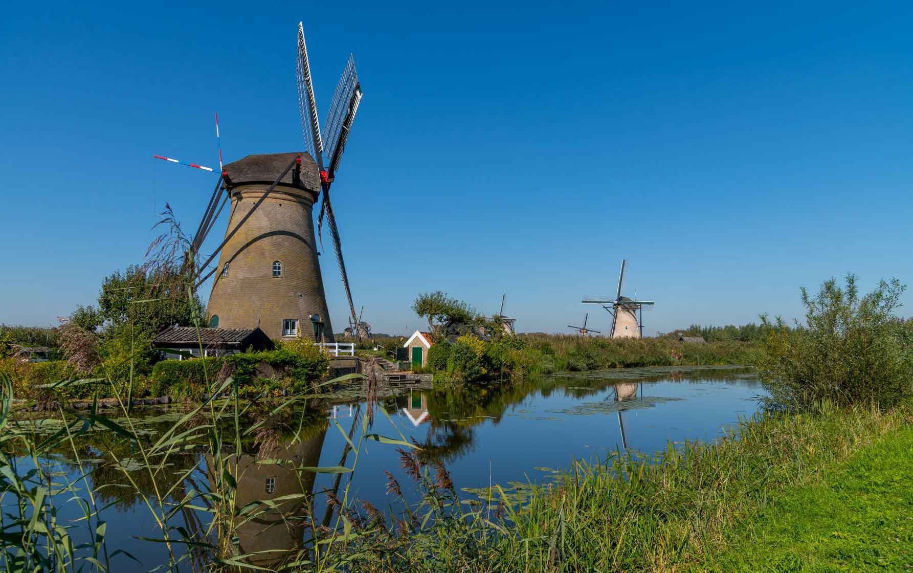 Kinderdijk molens omgeving