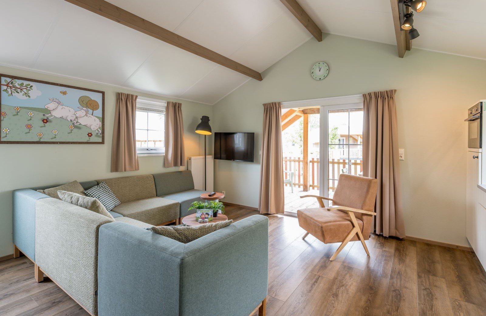 Mike en molly huisje leefruimte