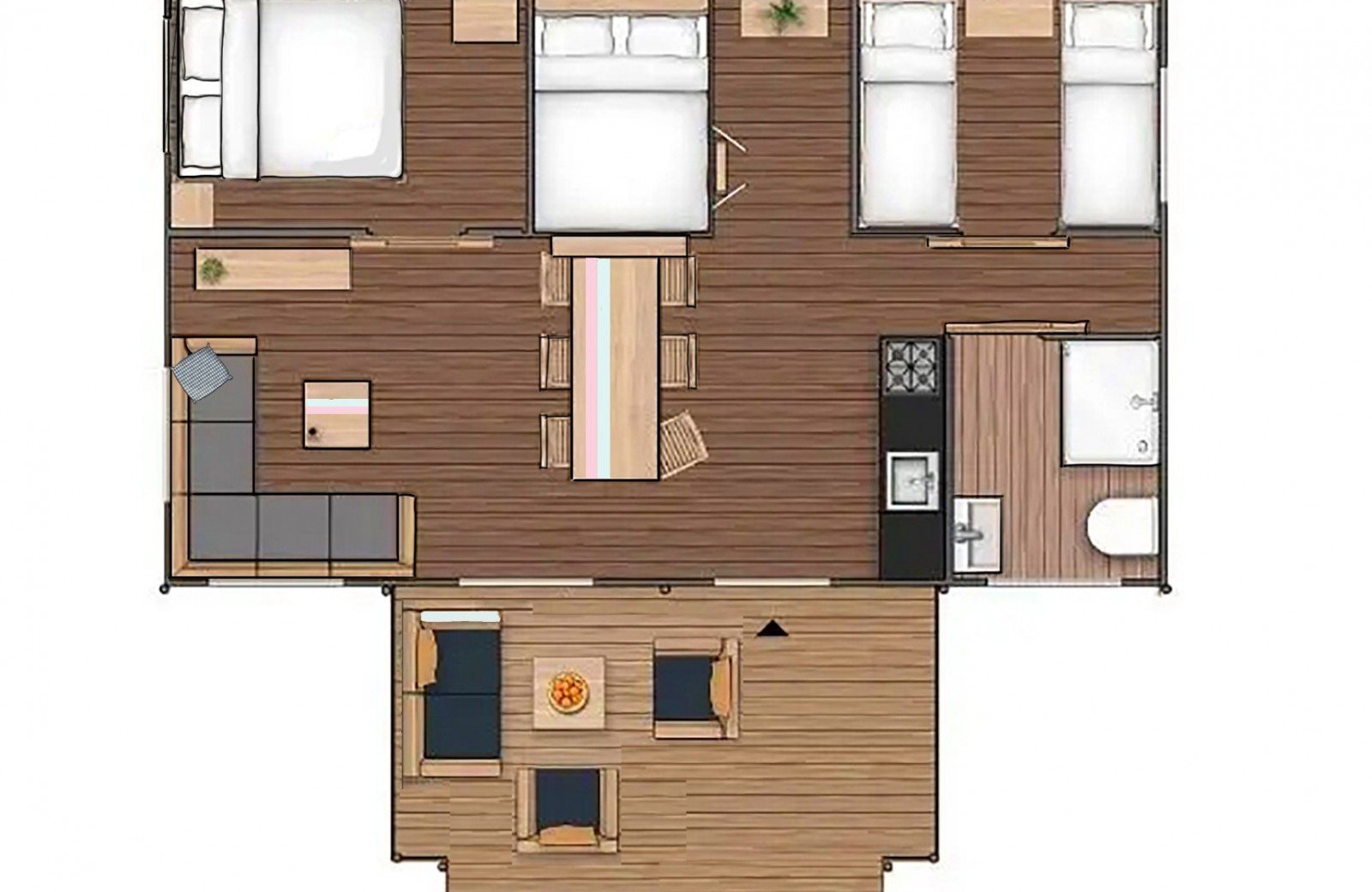 Plattegrond avonturentent 6 personen