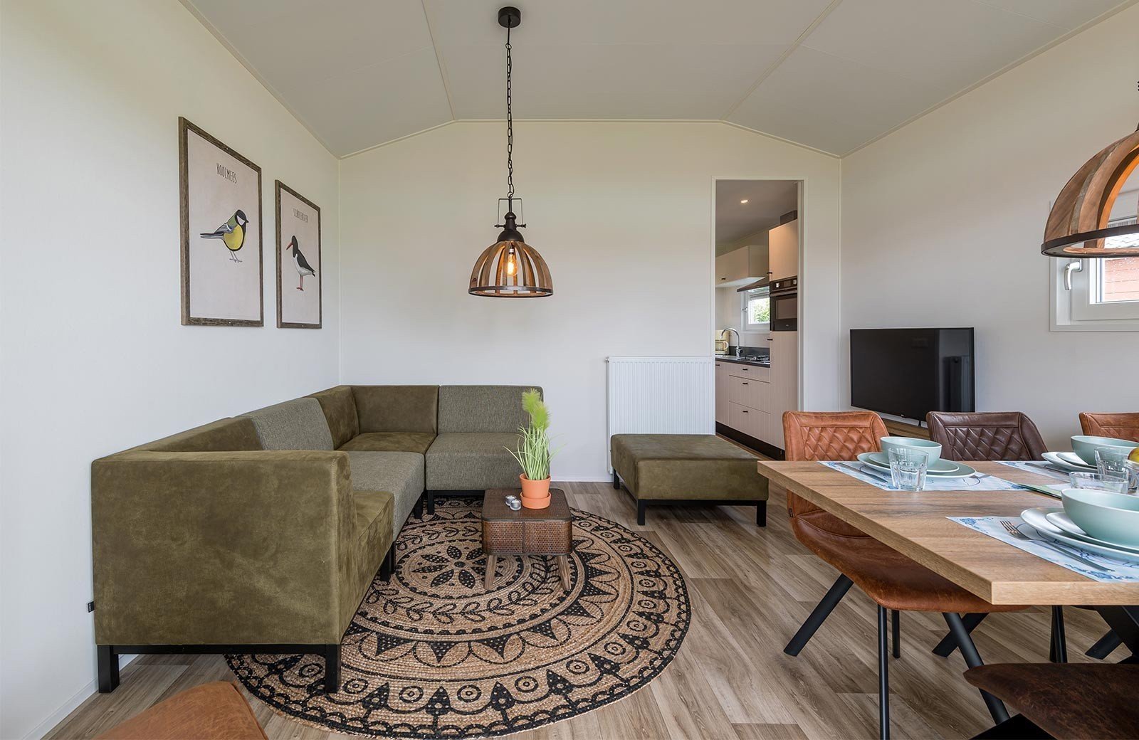 biesboschchalet woonkamer familie resort molenwaard