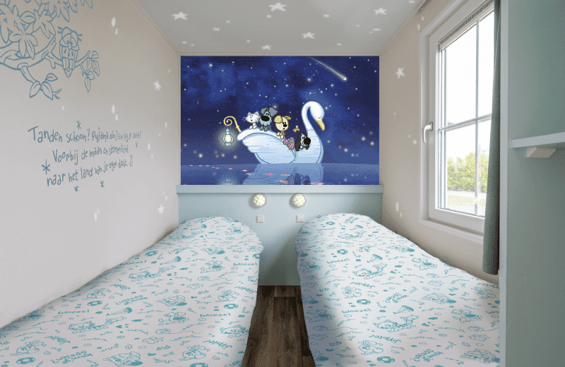 Woezel en pip cottage slaapkamer Familie resort molenwaard